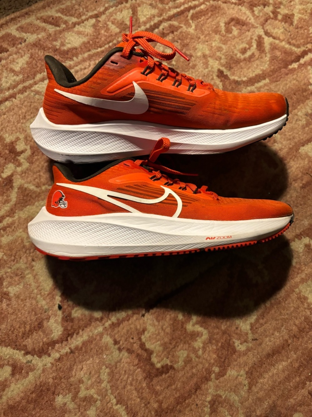 Nike special edition Cleveland browns Orange and White Athletic Running Shoes